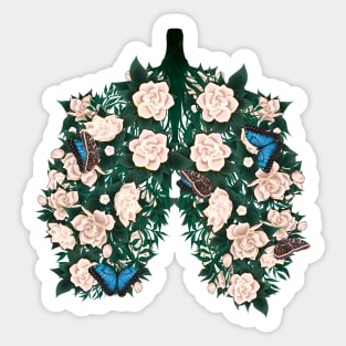 Flower Lungs Sticker